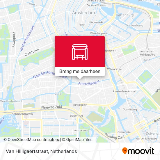 Van Hilligaertstraat kaart