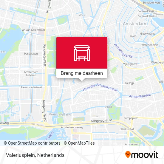 Valeriusplein kaart