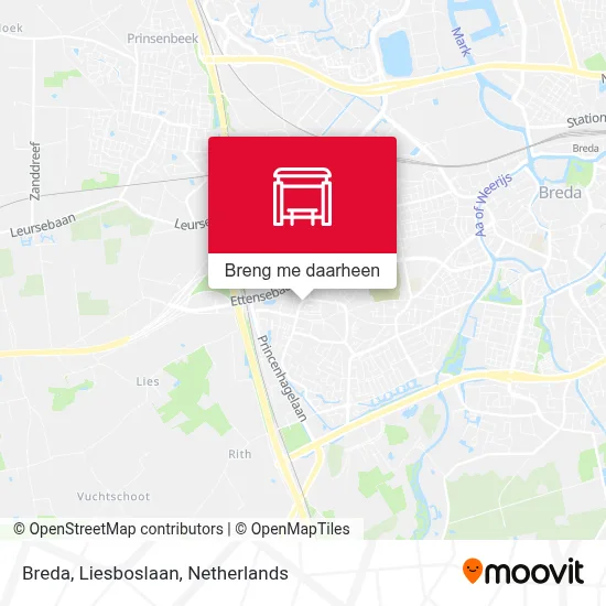 Breda, Liesboslaan kaart