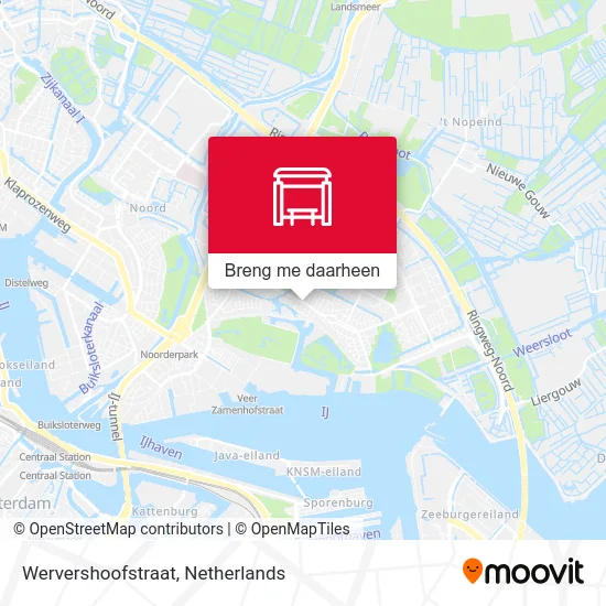 Wervershoofstraat kaart