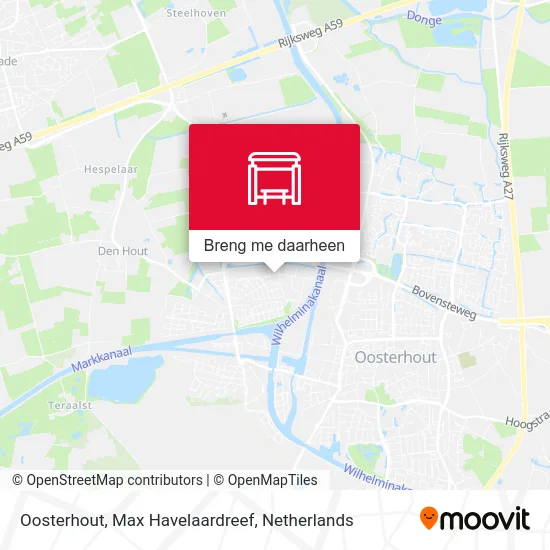 Oosterhout, Max Havelaardreef kaart