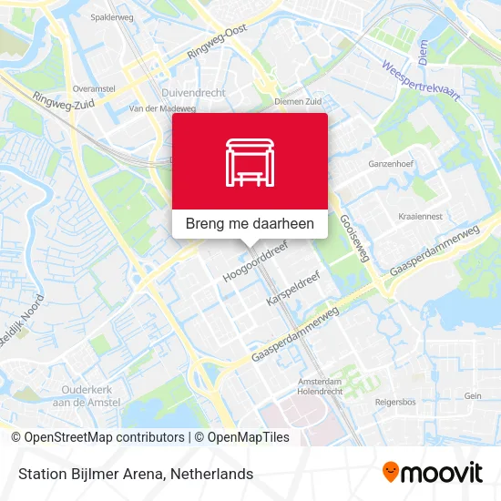 Station Bijlmer Arena kaart