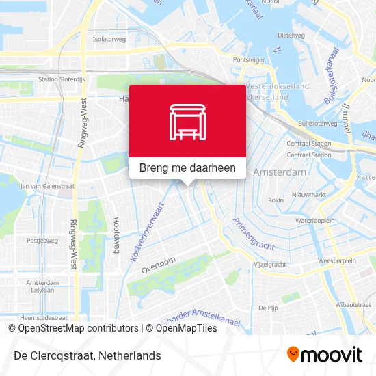 De Clercqstraat kaart