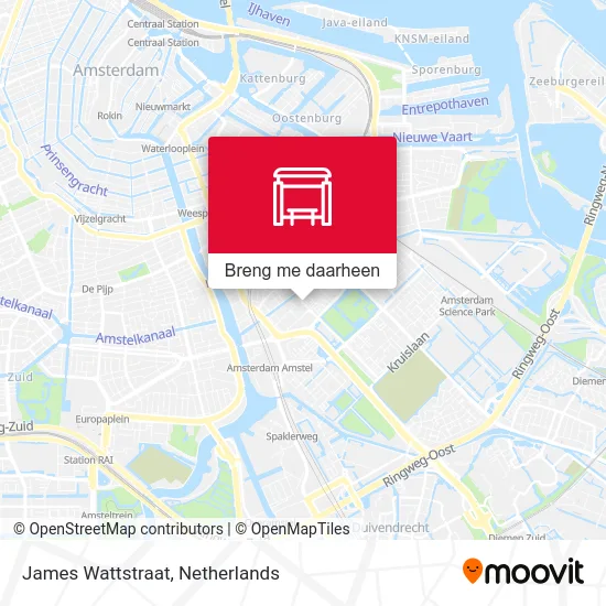 James Wattstraat kaart