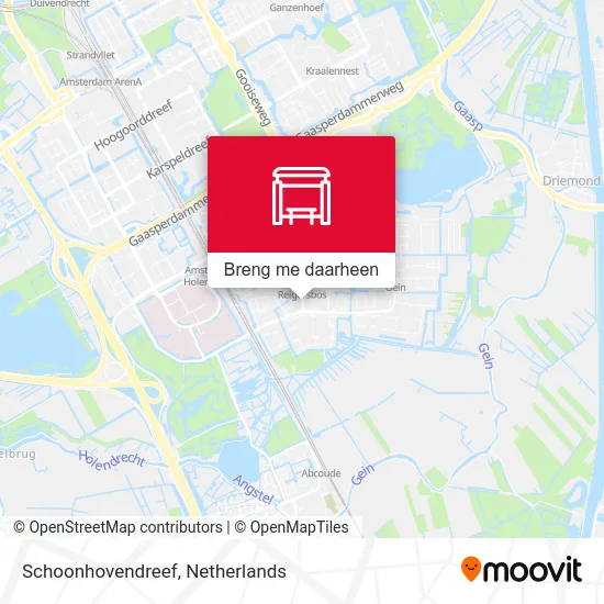 Schoonhovendreef kaart