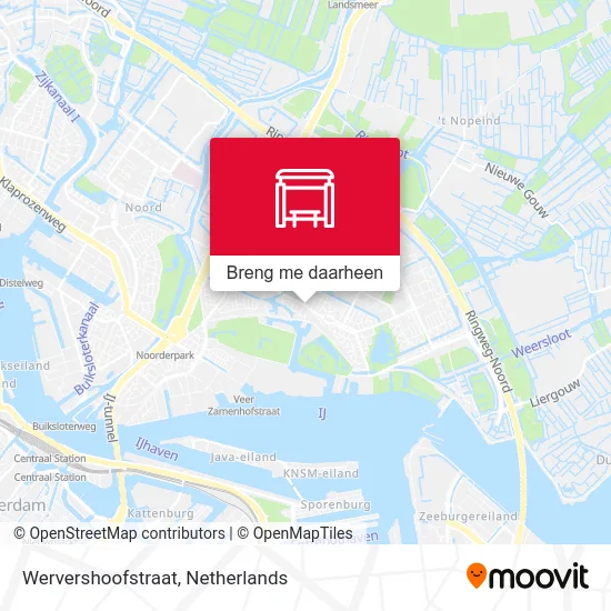 Wervershoofstraat kaart