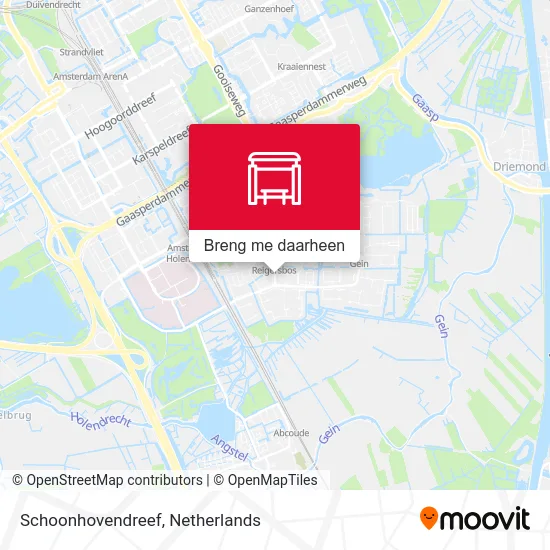 Schoonhovendreef kaart