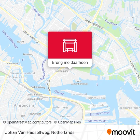 Johan Van Hasseltweg kaart