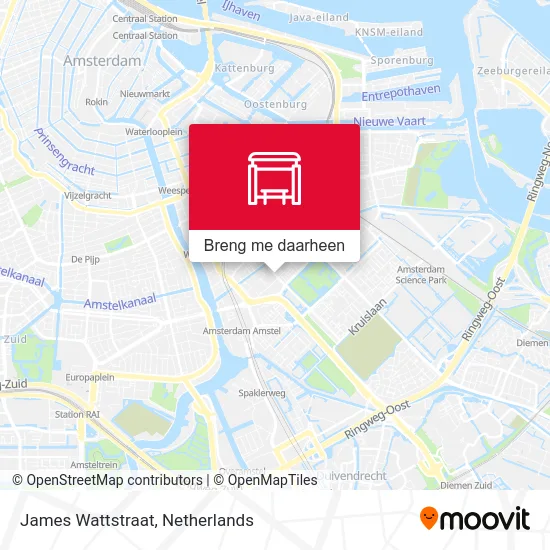 James Wattstraat kaart
