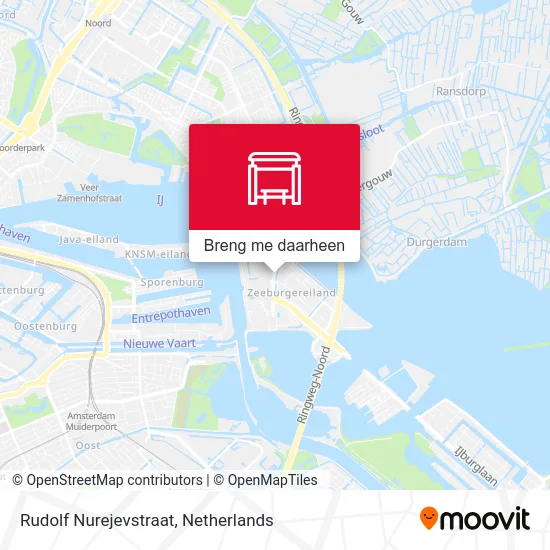 Rudolf Nurejevstraat kaart