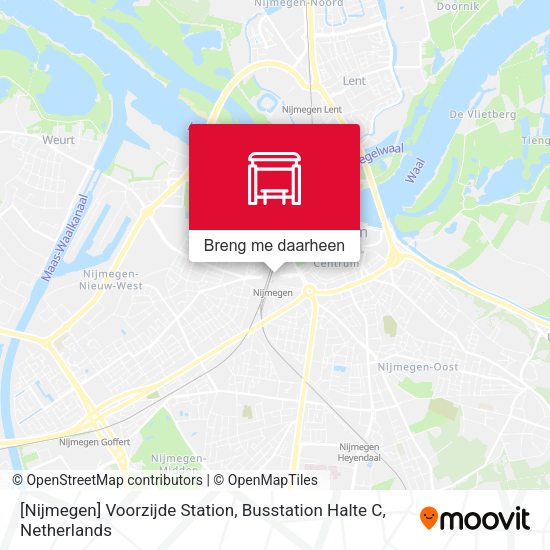 [Nijmegen] Voorzijde Station, Busstation Halte C kaart