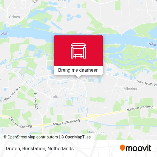 Druten, Busstation kaart