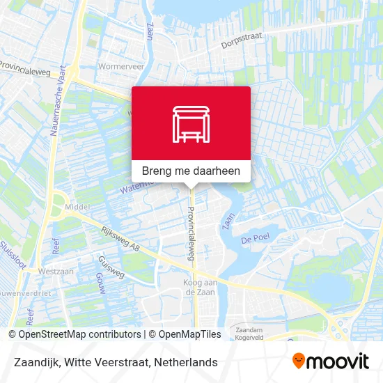 Zaandijk, Witte Veerstraat kaart