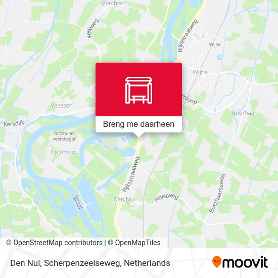 Den Nul, Scherpenzeelseweg kaart
