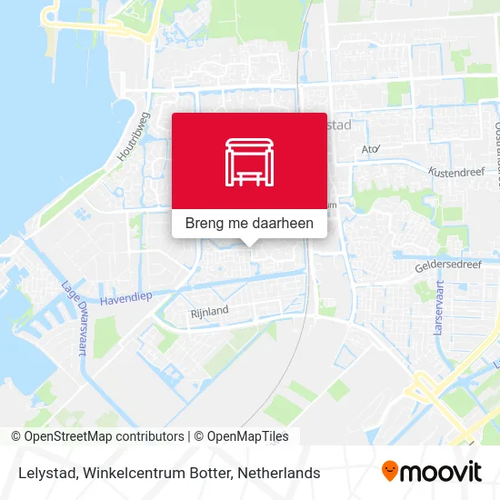 Lelystad, Winkelcentrum Botter kaart