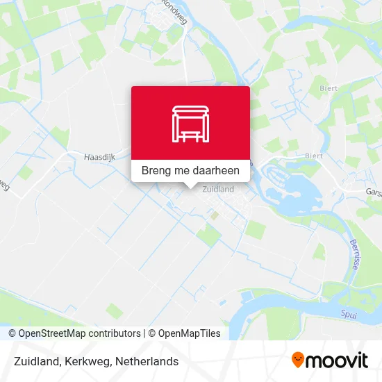 Zuidland, Kerkweg kaart