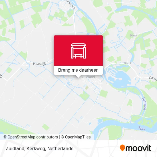 Zuidland, Kerkweg kaart