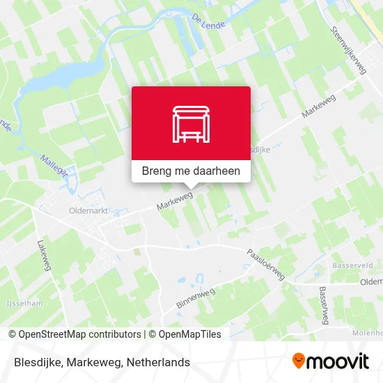 Blesdijke, Markeweg kaart