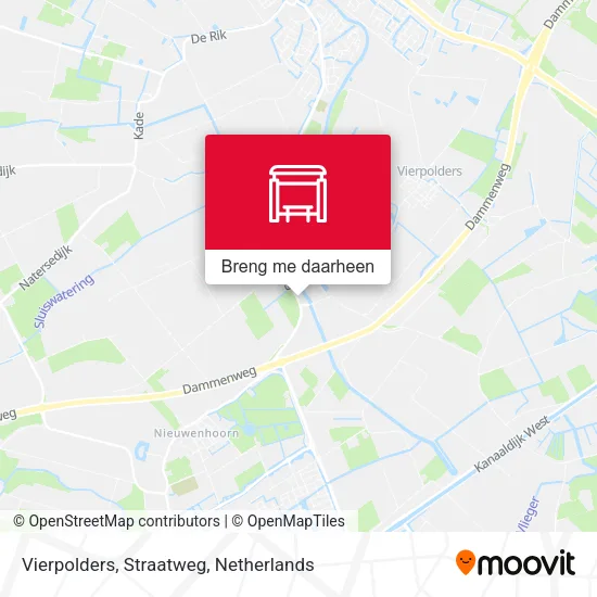 Vierpolders, Straatweg kaart