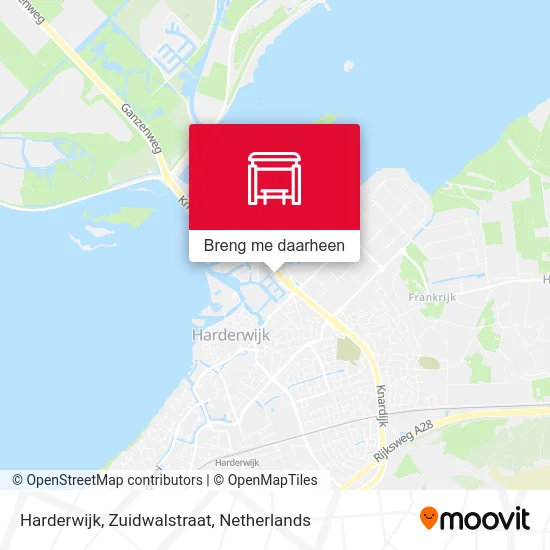 Harderwijk, Zuidwalstraat kaart