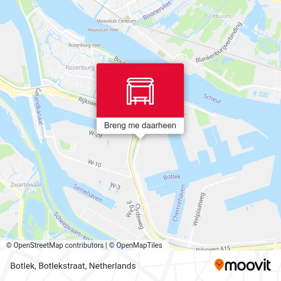 Botlek, Botlekstraat kaart