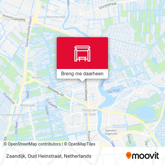 Zaandijk, Oud Heinstraat kaart