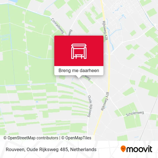 Rouveen, Oude Rijksweg 485 kaart