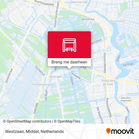 Westzaan, Middel kaart