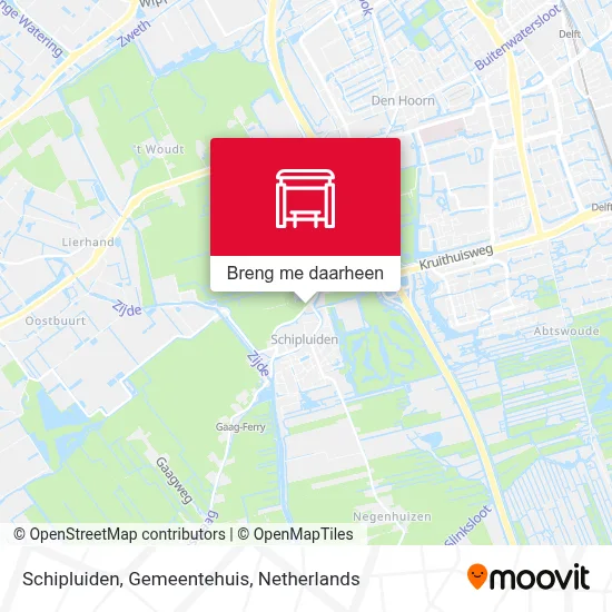 Schipluiden, Gemeentehuis kaart