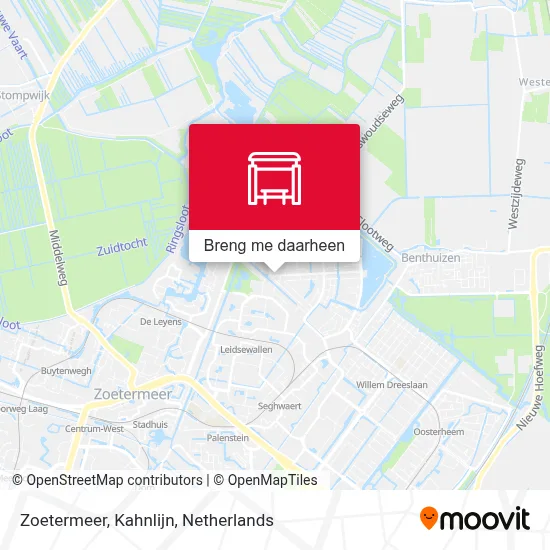 Zoetermeer, Kahnlijn kaart
