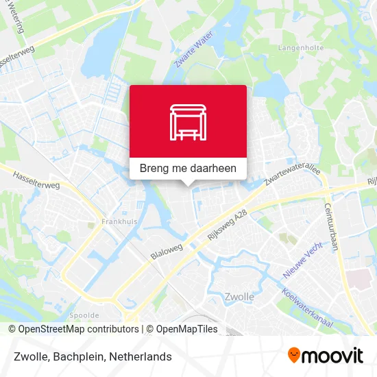 Zwolle, Bachplein kaart