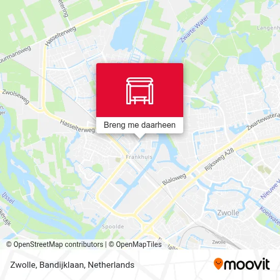 Zwolle, Bandijklaan kaart