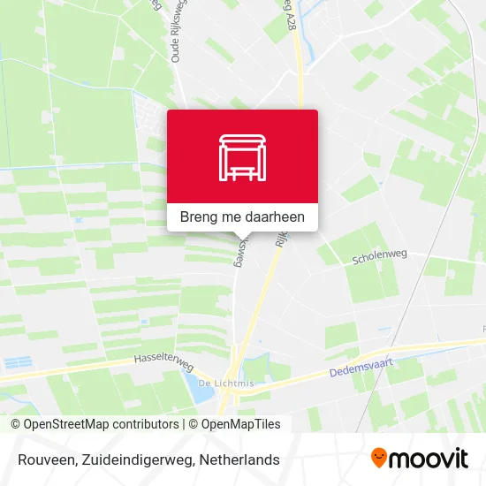 Rouveen, Zuideindigerweg kaart