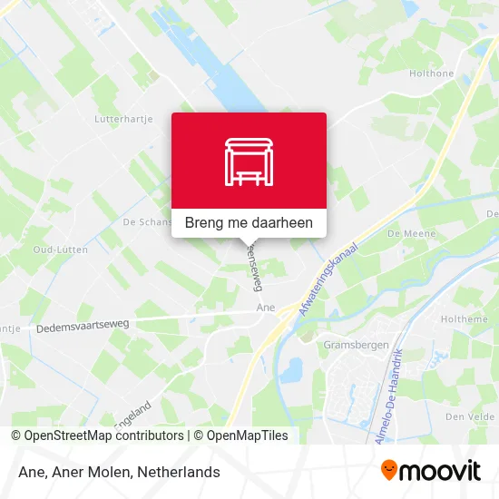 Ane, Aner Molen kaart