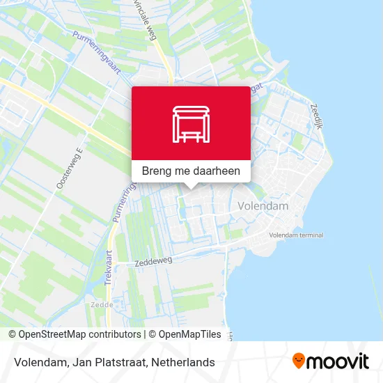 Volendam, Jan Platstraat kaart