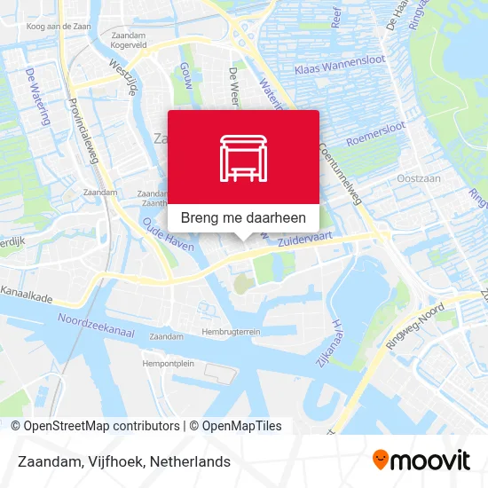 Zaandam, Vijfhoek kaart