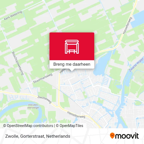 Zwolle, Gorterstraat kaart