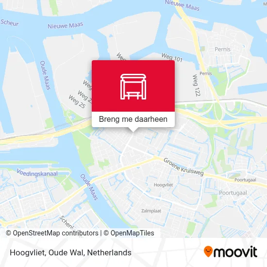 Hoogvliet, Oude Wal kaart