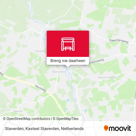 Staverden, Kasteel Staverden kaart