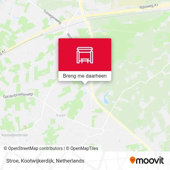 Stroe, Kootwijkerdijk kaart