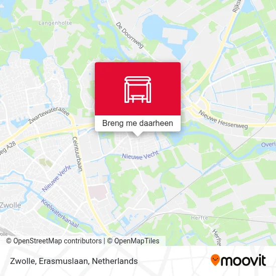 Zwolle, Erasmuslaan kaart