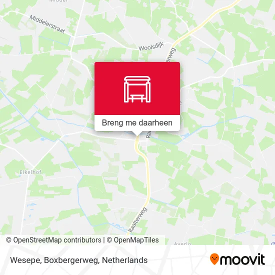 Wesepe, Boxbergerweg kaart