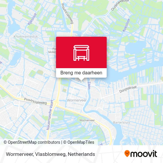 Wormerveer, Vlasblomweg kaart