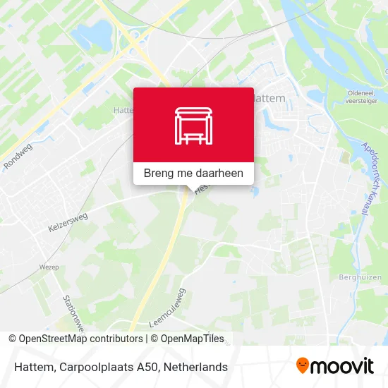 Hattem, Carpoolplaats A50 kaart