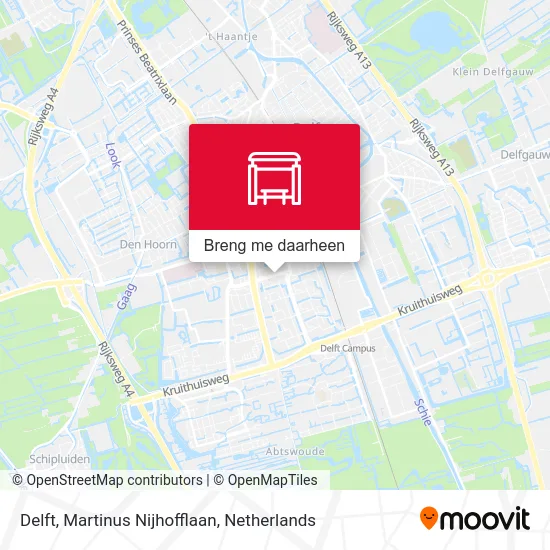 Delft, Martinus Nijhofflaan kaart