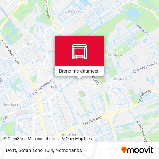 Delft, Botanische Tuin kaart