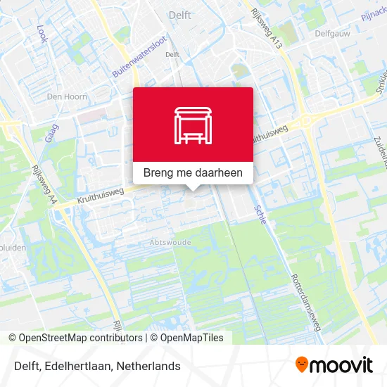 Delft, Edelhertlaan kaart