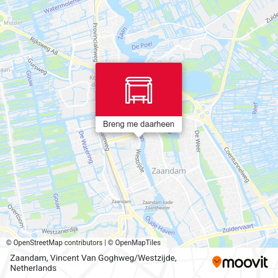 Zaandam, Vincent Van Goghweg / Westzijde kaart