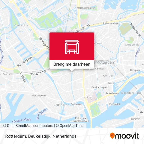 Rotterdam, Beukelsdijk kaart