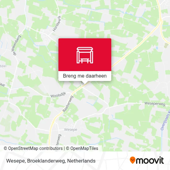 Wesepe, Broeklanderweg kaart